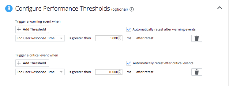 Configure Performance Thresholds