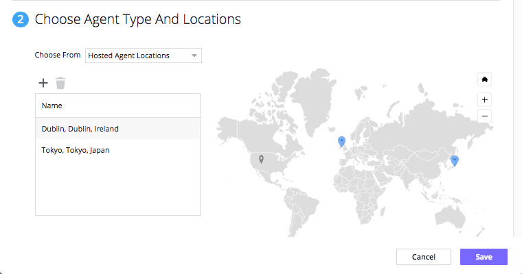 Choose Agent Type And Locations