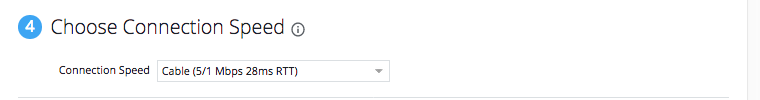Choose Connection Speed