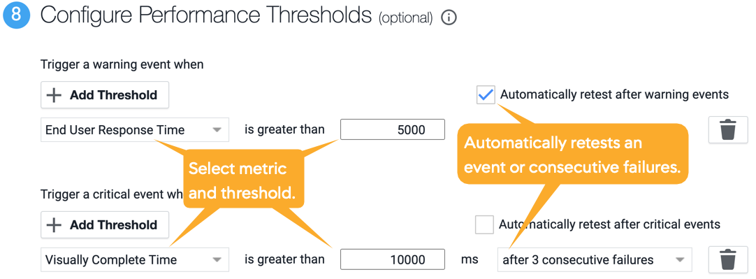 Configure Performance Thresholds