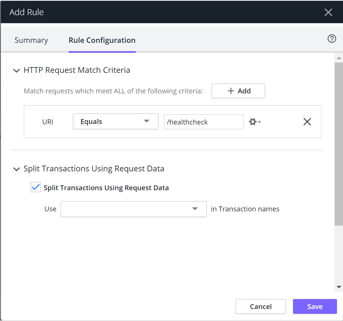 Split Transaction Using Request