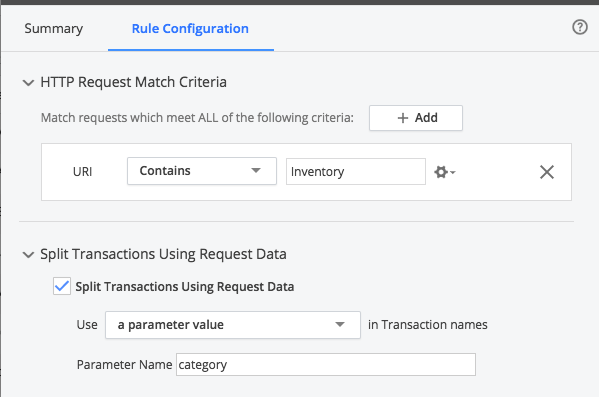 Split Transaction Using Request Data