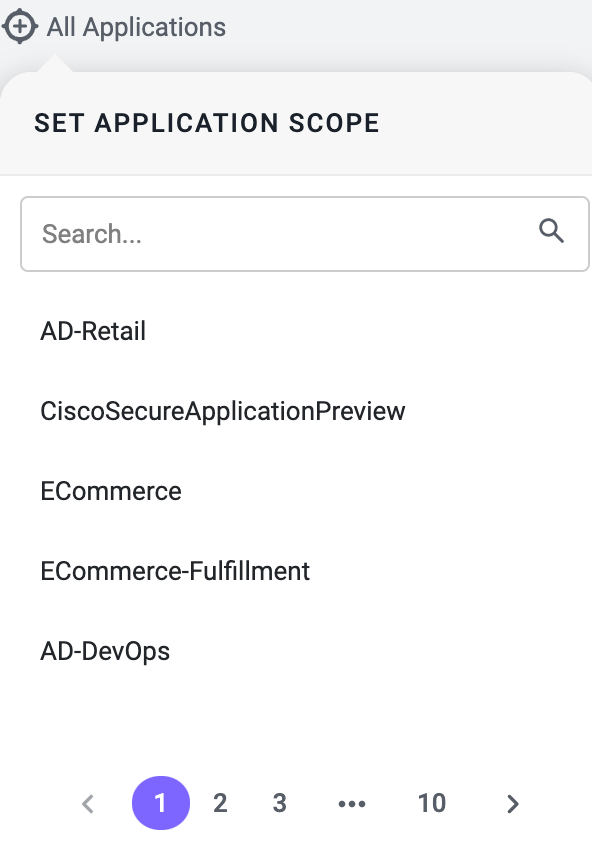Set Application Scope Set Application Scope