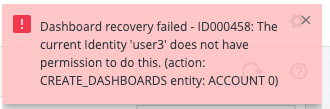Recover Error Message