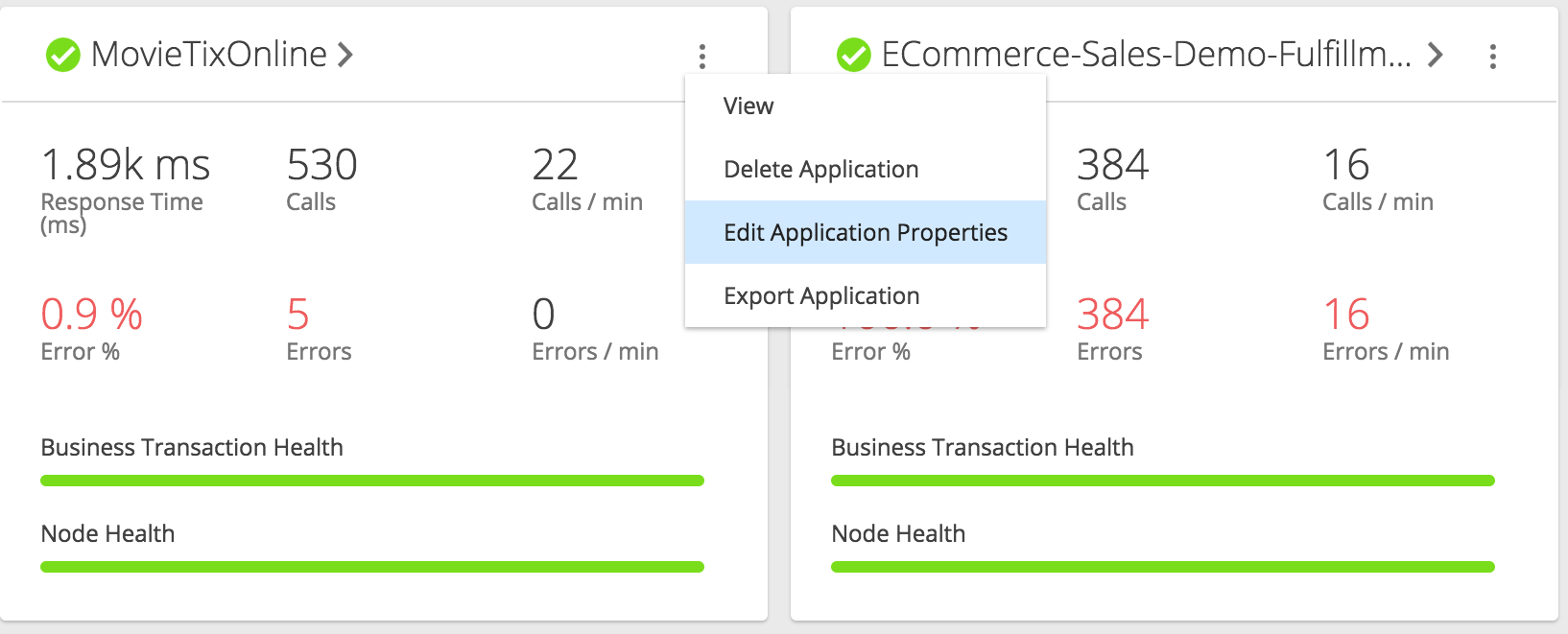 Edit Application Properties