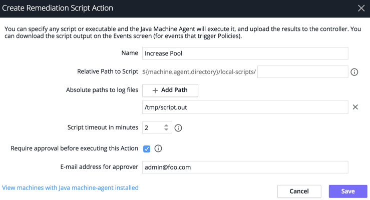 Create Remediation Script Action