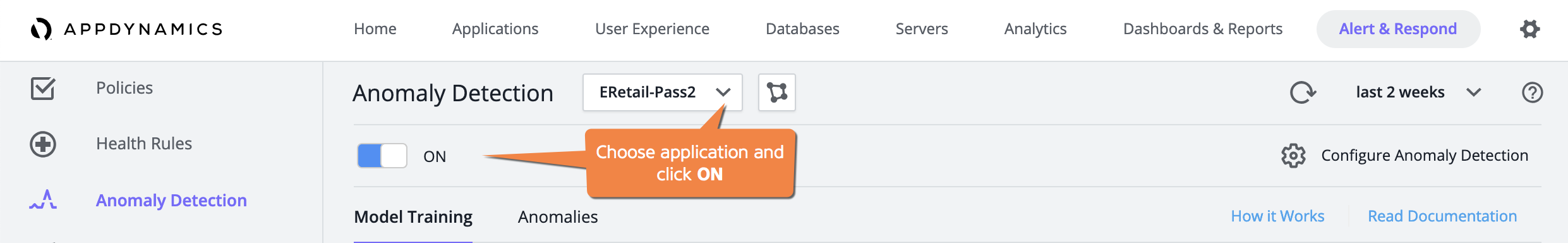 Anomaly Detection Toggle