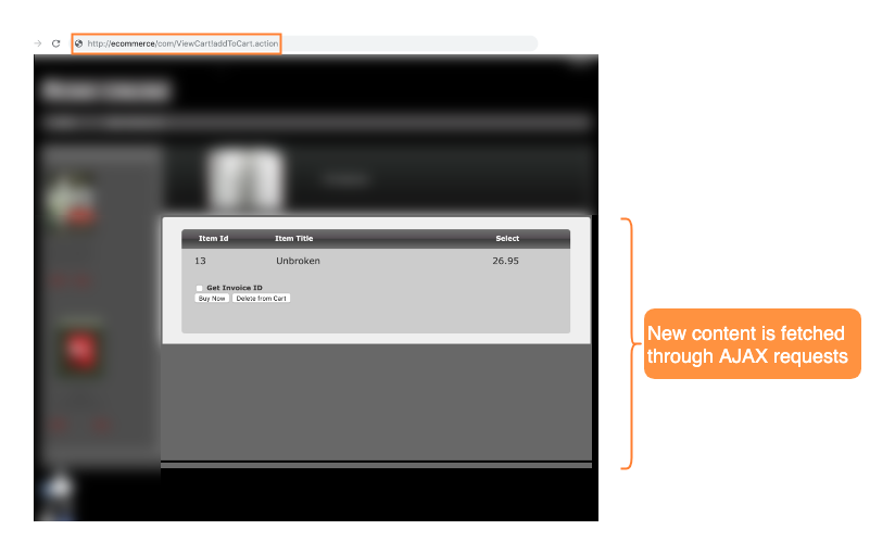 End User Response Time Virtual Page Diagram