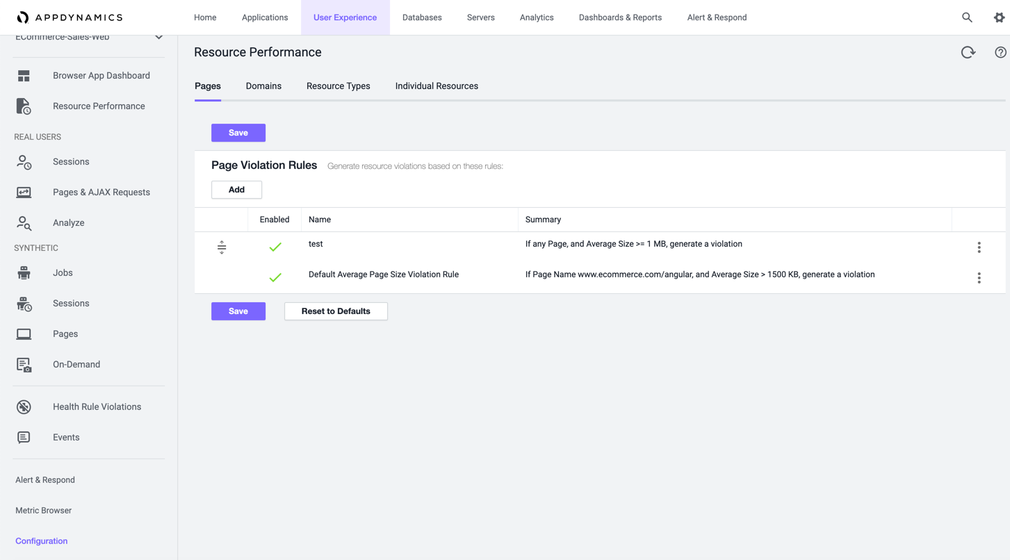 Resource Performance
