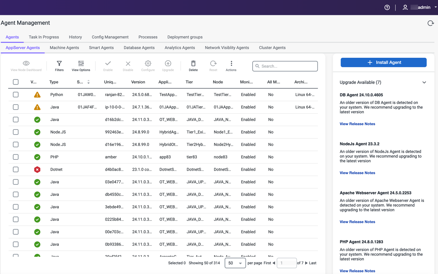 Agent Management UI 