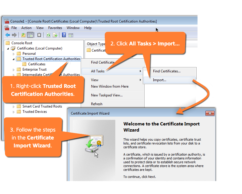 Trusted Root Certification Authorities