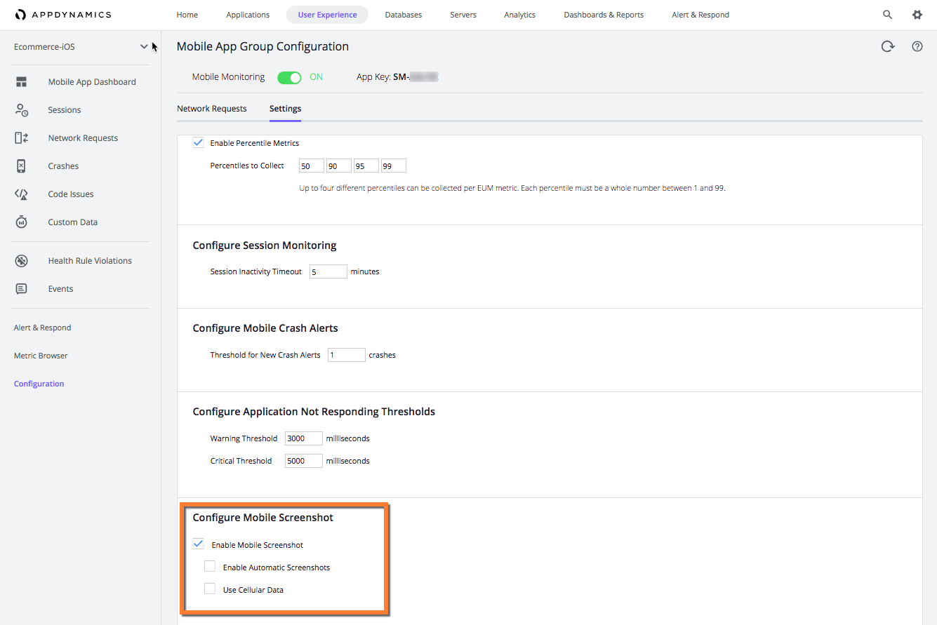 Mobile App Group Configuration