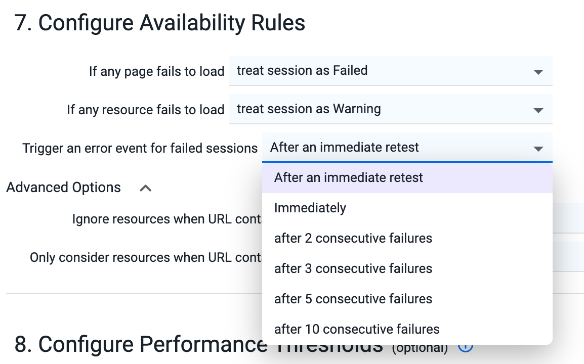 Availability rules