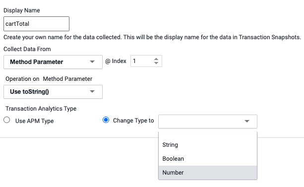 Transaction Analytics Type Conversion
