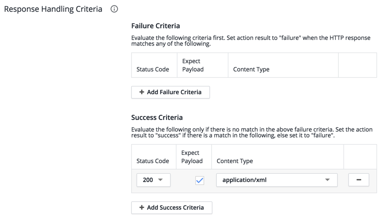 Response Handling Criteria