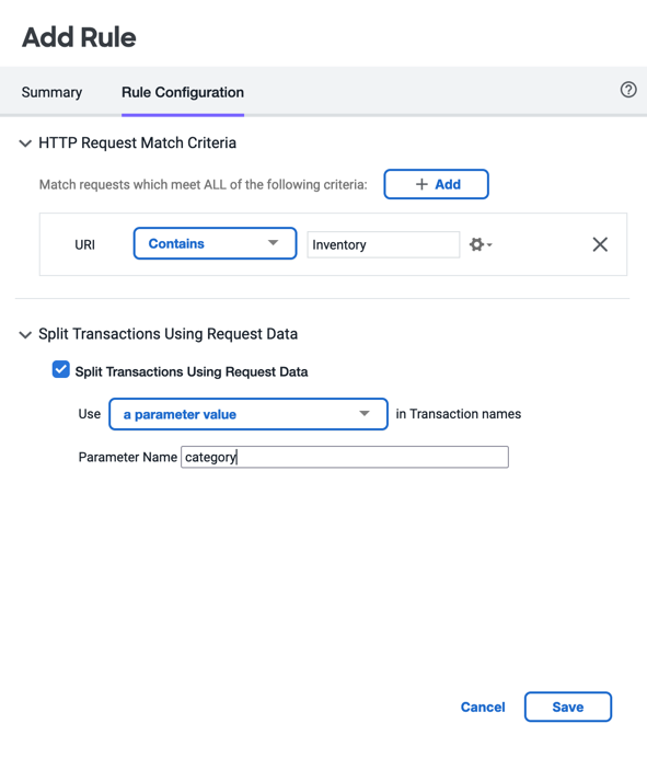 Split Transaction Using Request Data