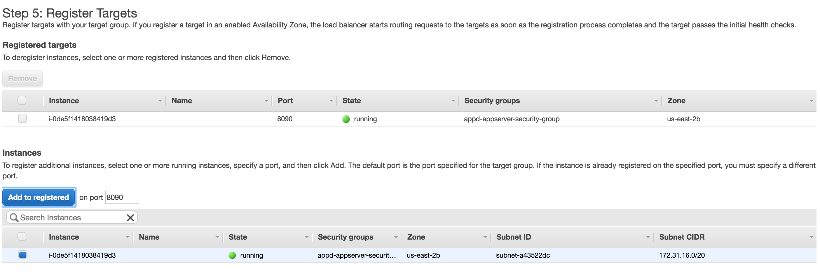 Register Targets