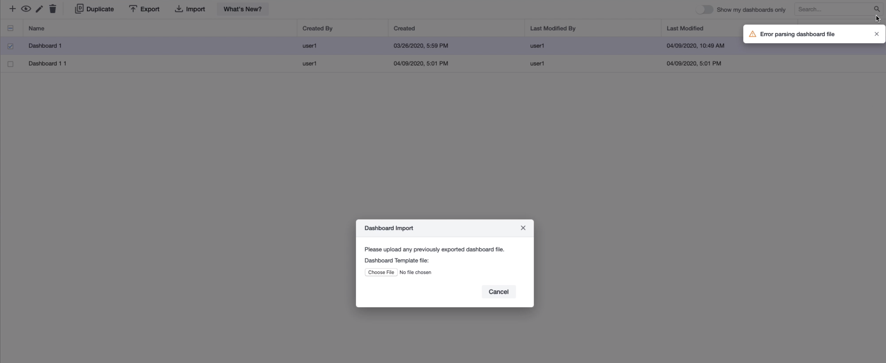 Parsing Error