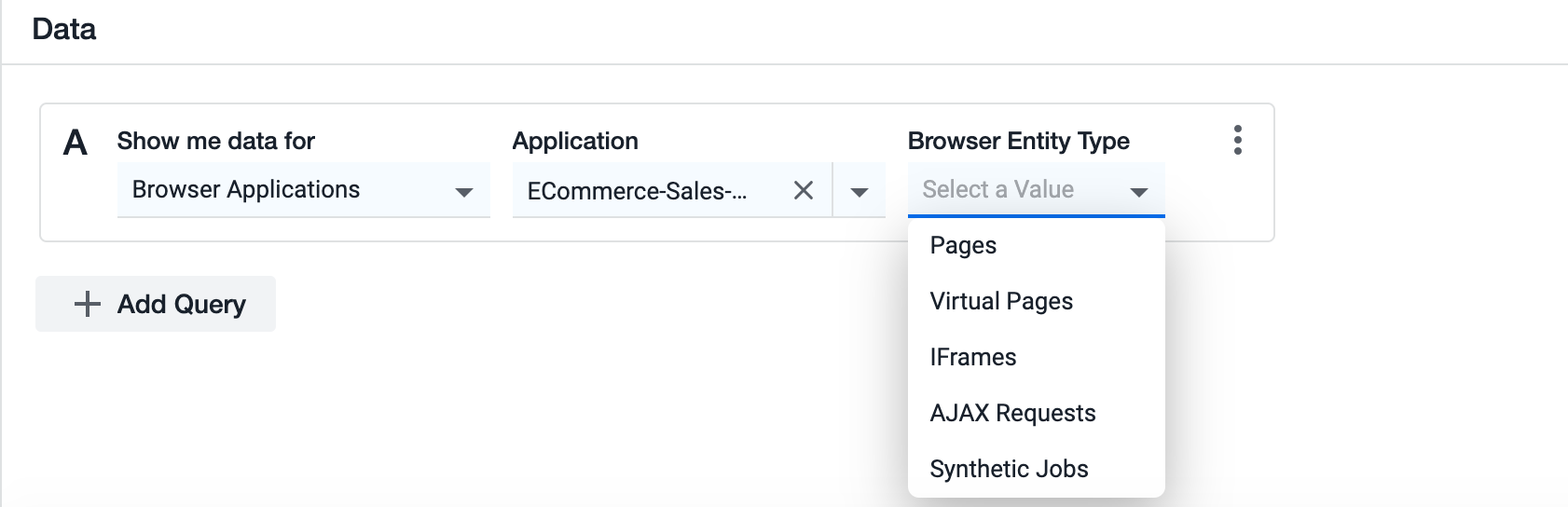 Browser Entity Type Dropdown