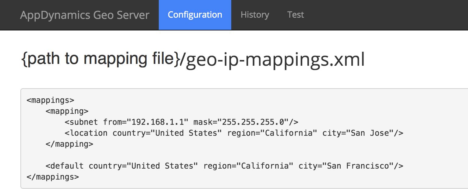 Configuration tab