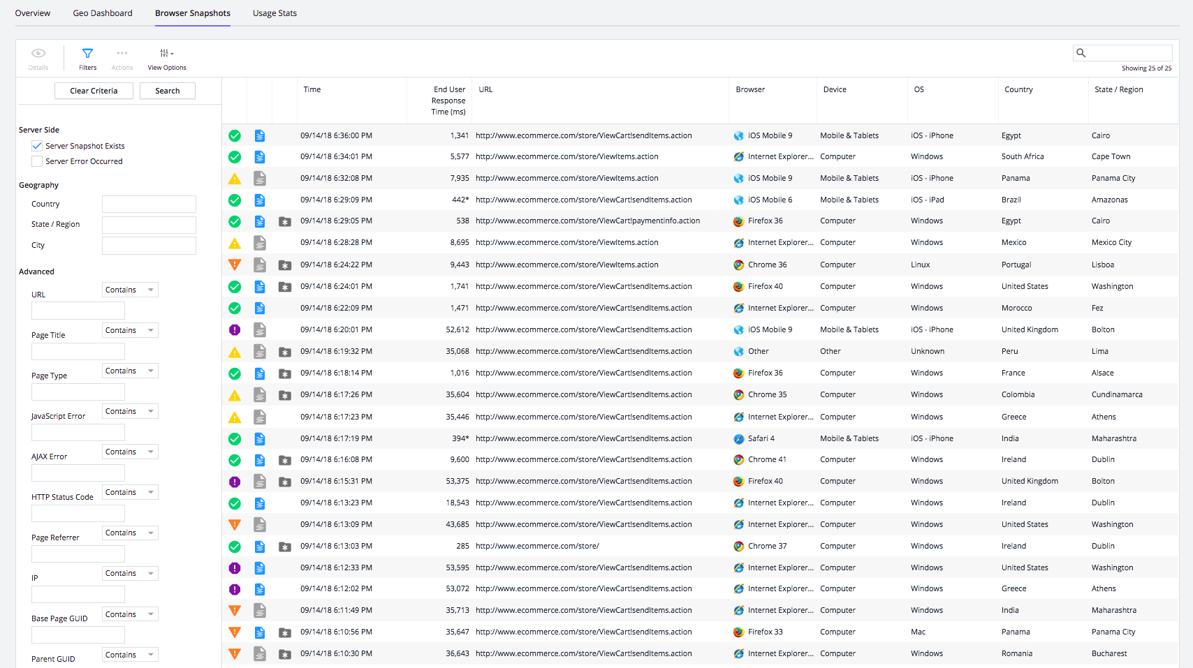 Browser Snapshots