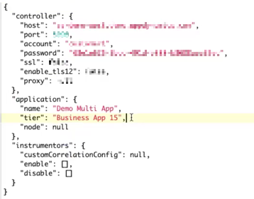 AppDynamicsConfig.json File