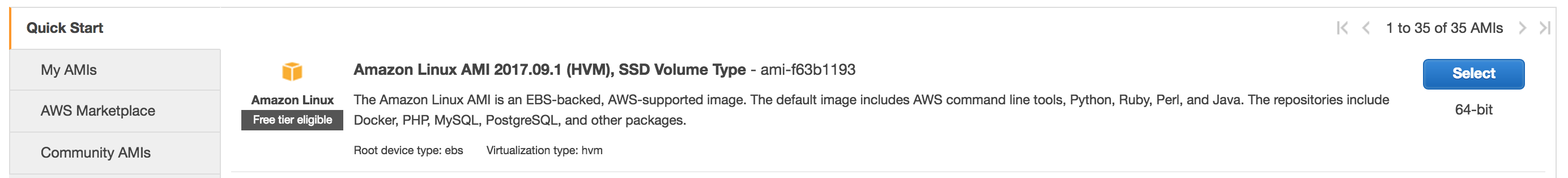 Launch EC2 instance