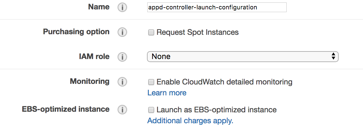 Name launch configuration