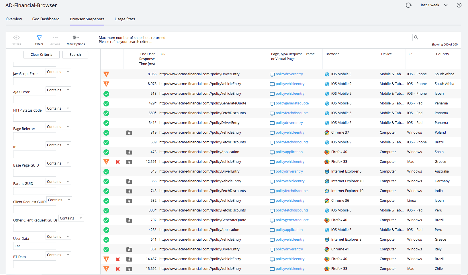 Browser Snapshots