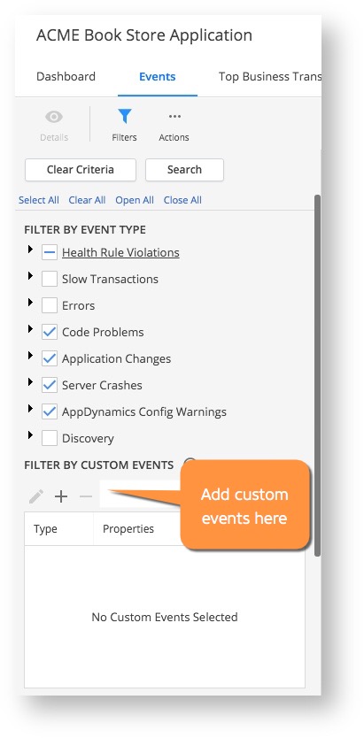 Add Custom Events