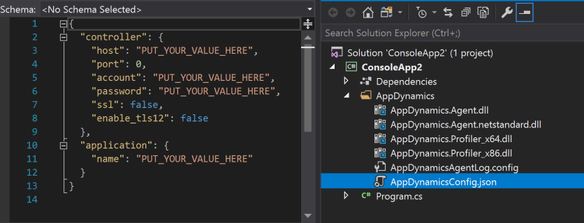 AppDynamicsConfig.json File