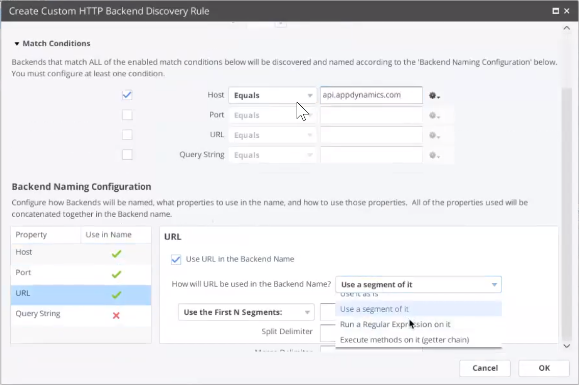 Backend Naming Configuration